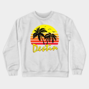 Destin Retro Sunset Crewneck Sweatshirt